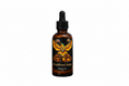Load image into Gallery viewer, Sandalwood Amber beard oil bottle with a colorful label on a black background
