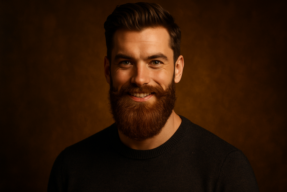 handsome man with beautiful beard