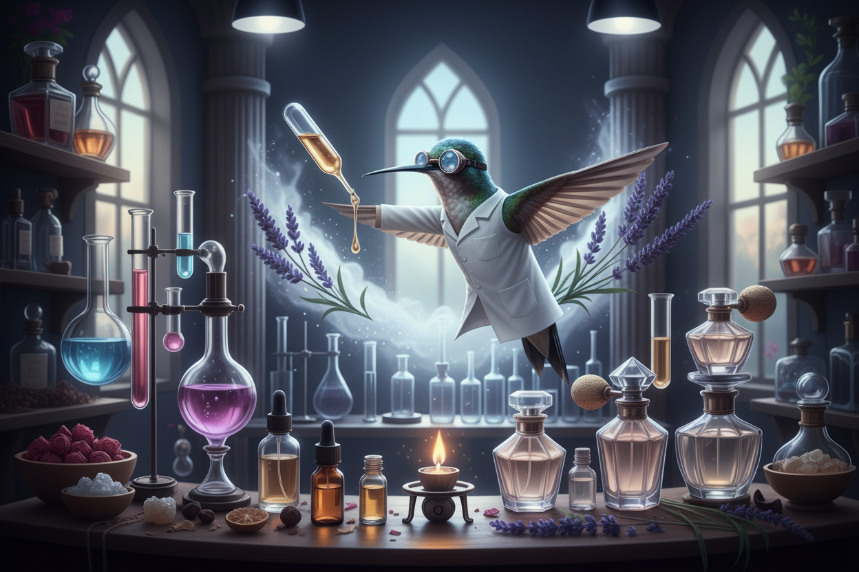 Hummingbird scientist - masculine professional style